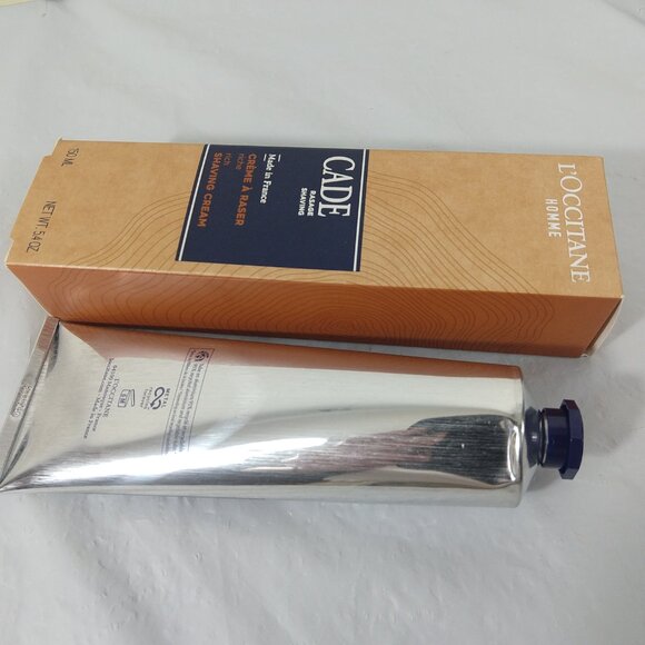 L'Occitane CADE Men's Rich Shaving Cream Tube 5.4 oz / 150 ml NIB - Picture 4 of 5